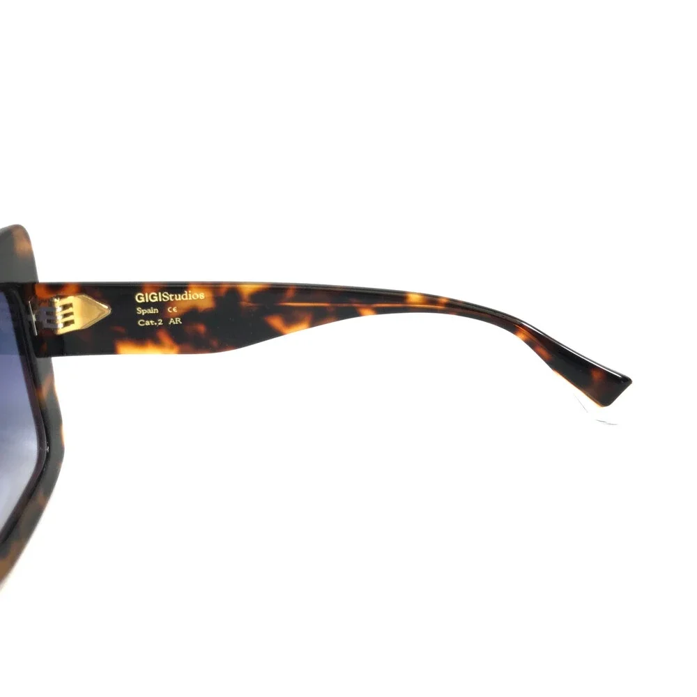 Gigi Studios Sunglasses LEANDRA 6762/2 Tortoise Butterfly Frames w/ Blue Lenses